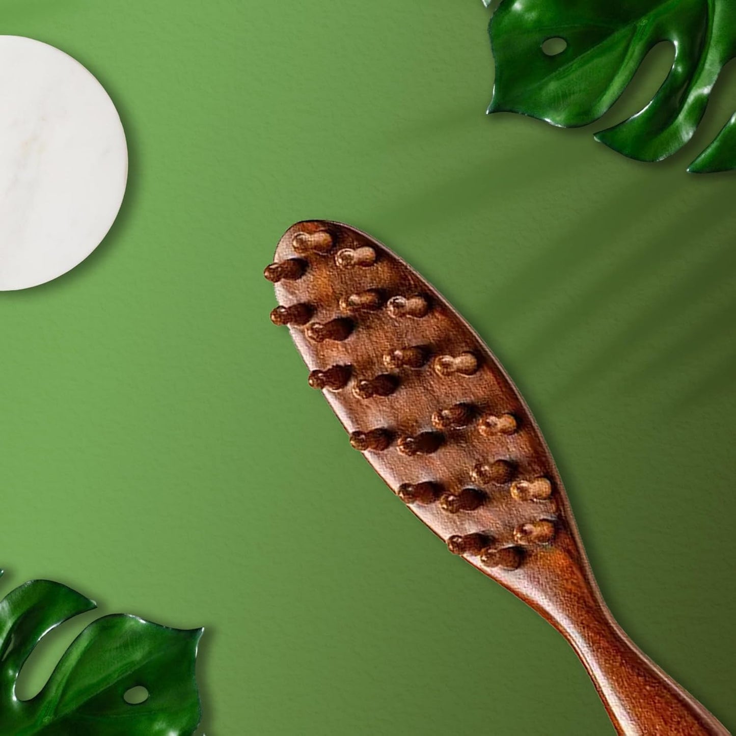 Locsanity Natural Sandalwood Locs Brush – Ergonomic Dreadlock Detangling Hairbrush with Natural Bristles for Twists & Loc Maintenance – Compact Travel Size & Durable Styling Tool for Men & Women