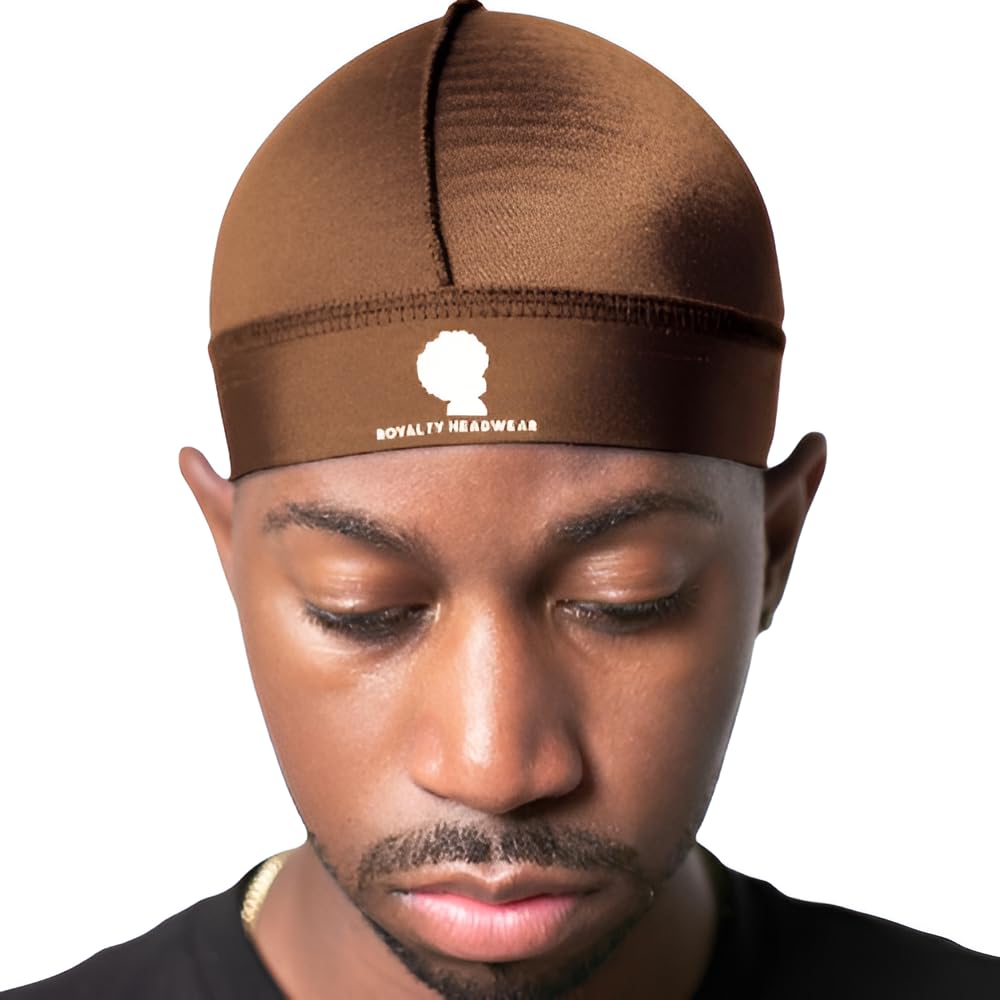 Royalty Headwear Silky Wave Cap for 360, 540 & 720 Waves, Soft Breathable Durag Skull Cap Beanie for Men