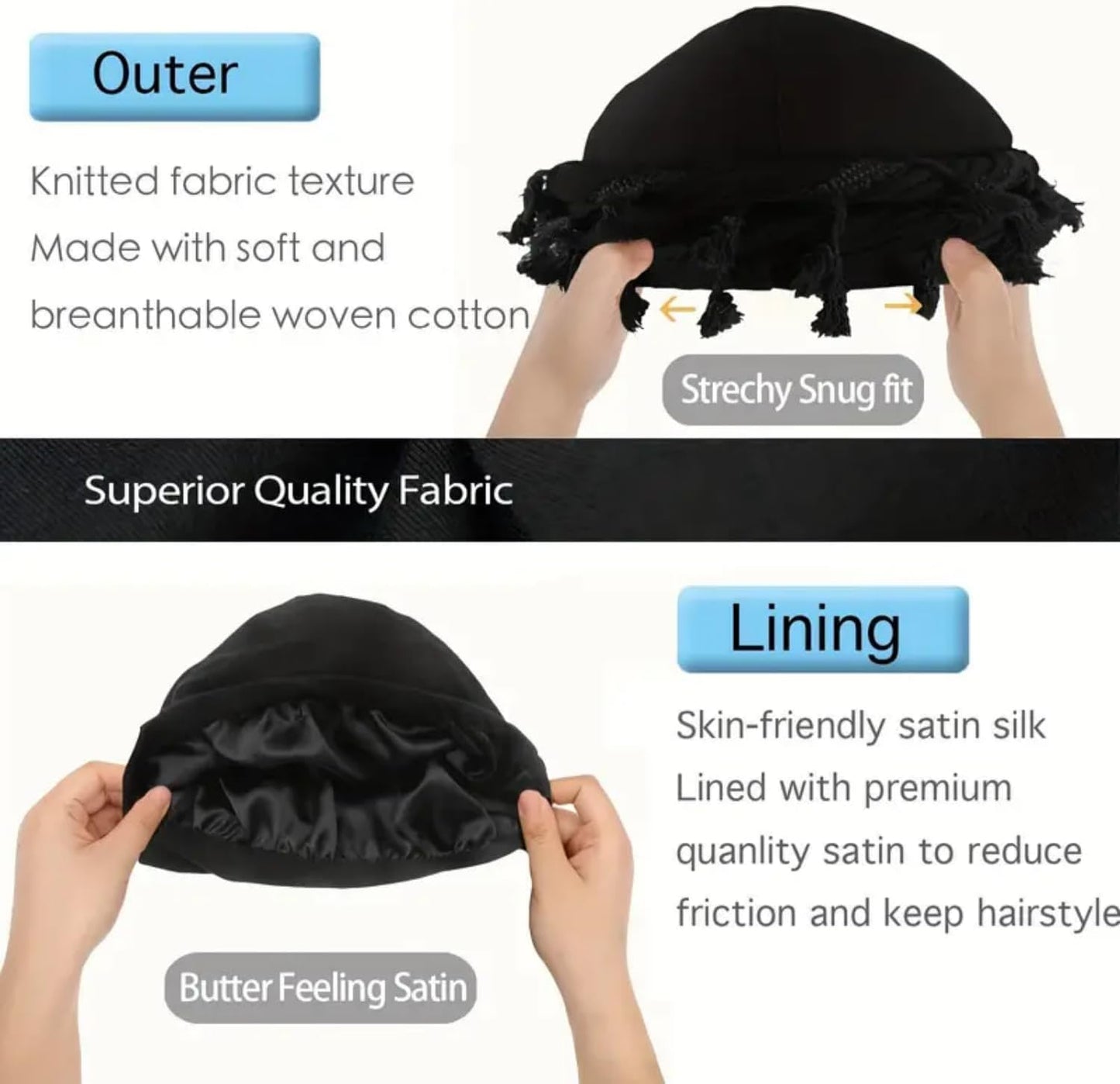 Gturytr Turban for Men Vintage Twist Head Wraps Durag Satin Lined Halo Turban for Women Modal and Satin Scarf Tie