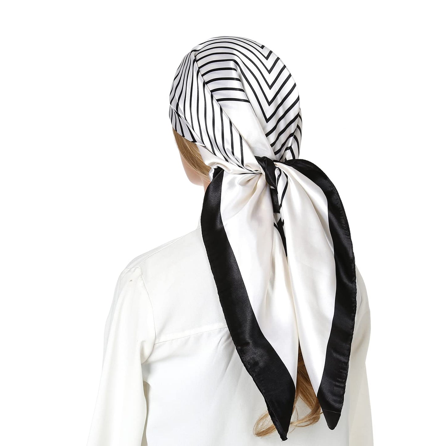 RIIQIICHY Head Scarf for Women Like Silk Satin Scarf for Hair Wrapping at Night Bandana Square Scarf for Sleeping 35 Inch