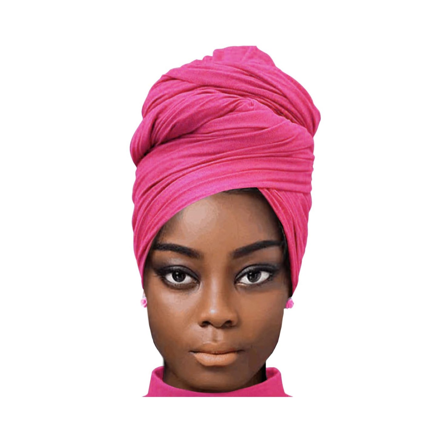 African Scarfs for Women Head Wraps Stretch Turbans Jersey Bun Styles Headbands for High Ponytails