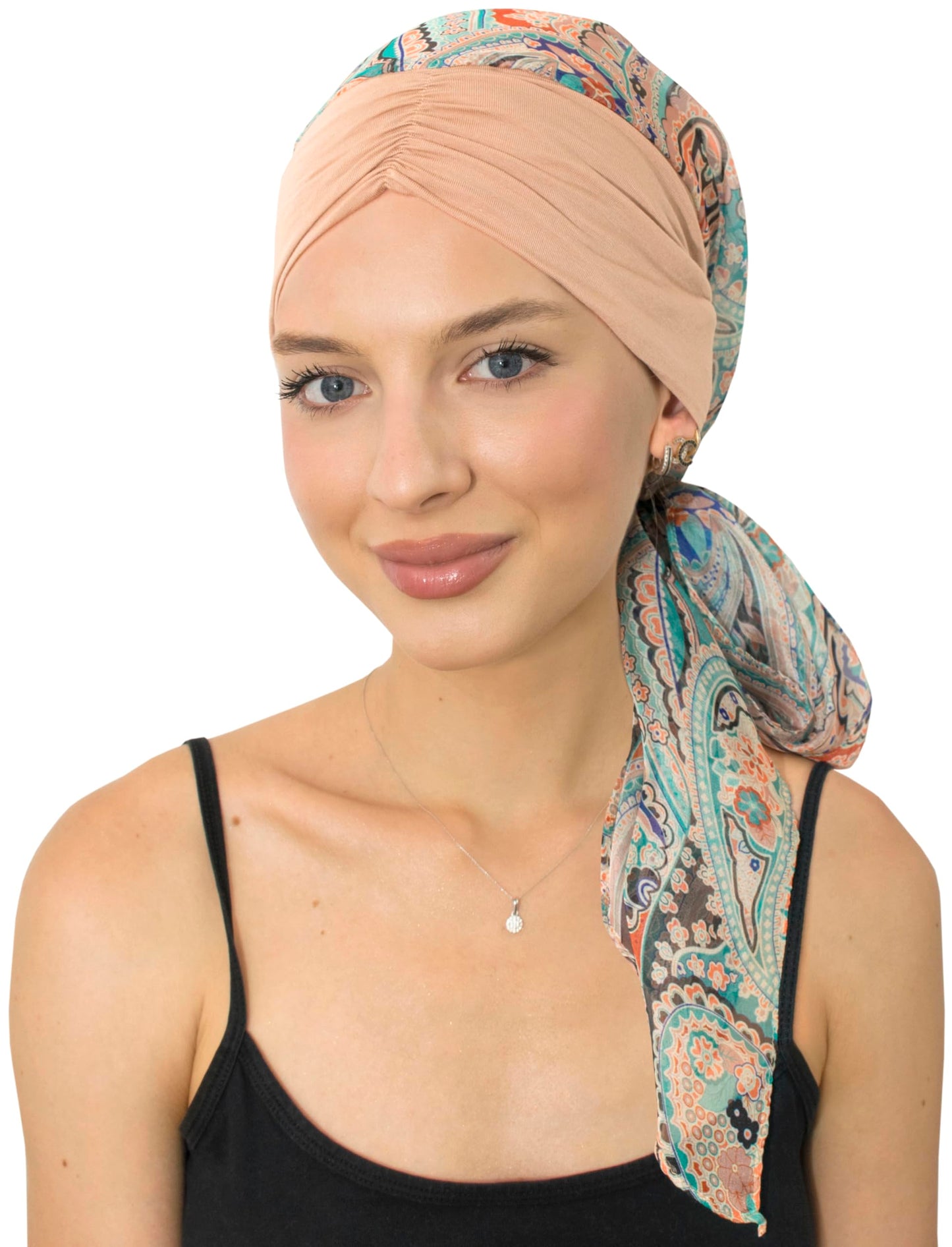 CAPLORD Head Scarf for Women Skull Cap Chemo Patients Headwear Cancer Hair Loss Scarf Headwrap Cover Hat Turban Covering Wrap