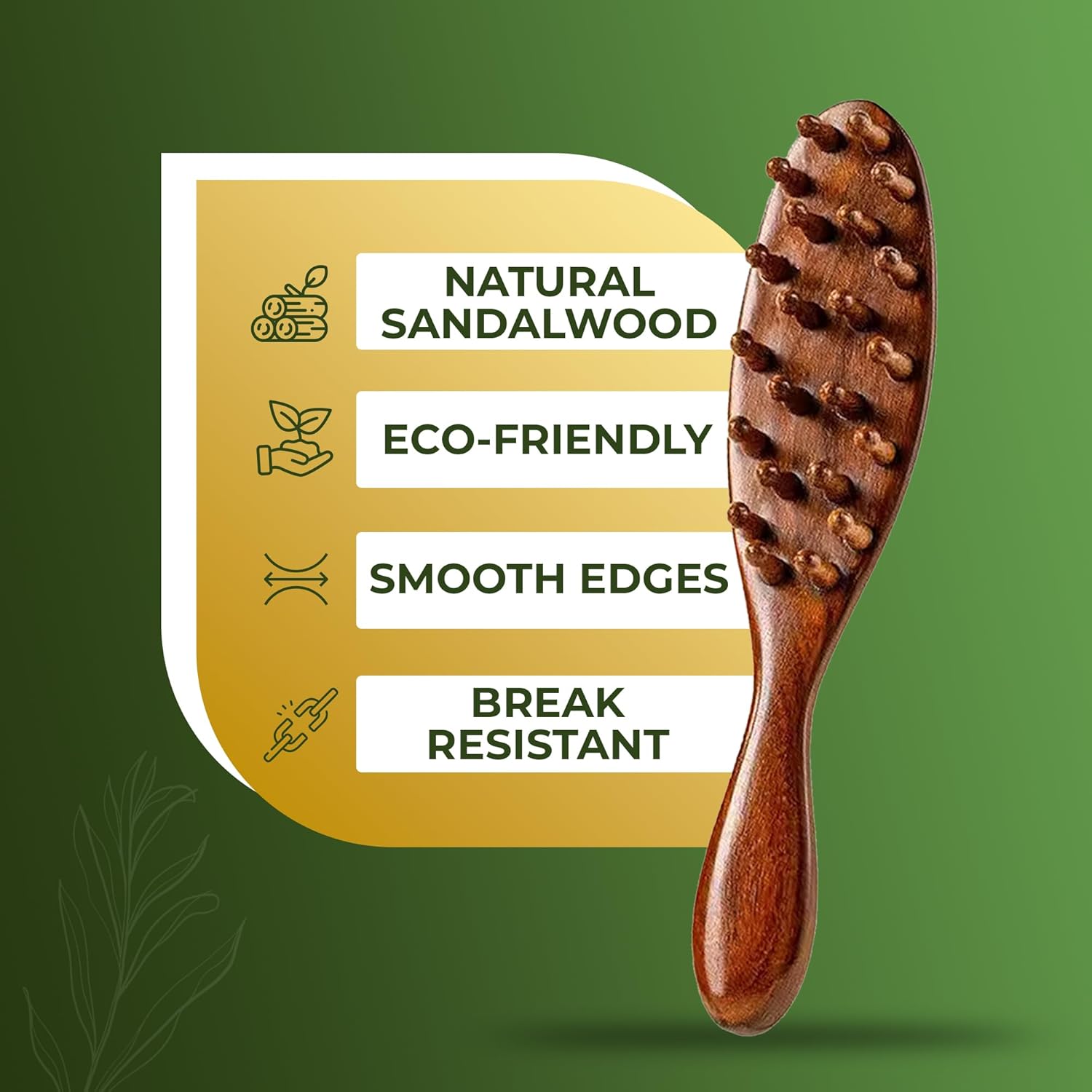 Locsanity Natural Sandalwood Locs Brush – Ergonomic Dreadlock Detangling Hairbrush with Natural Bristles for Twists & Loc Maintenance – Compact Travel Size & Durable Styling Tool for Men & Women