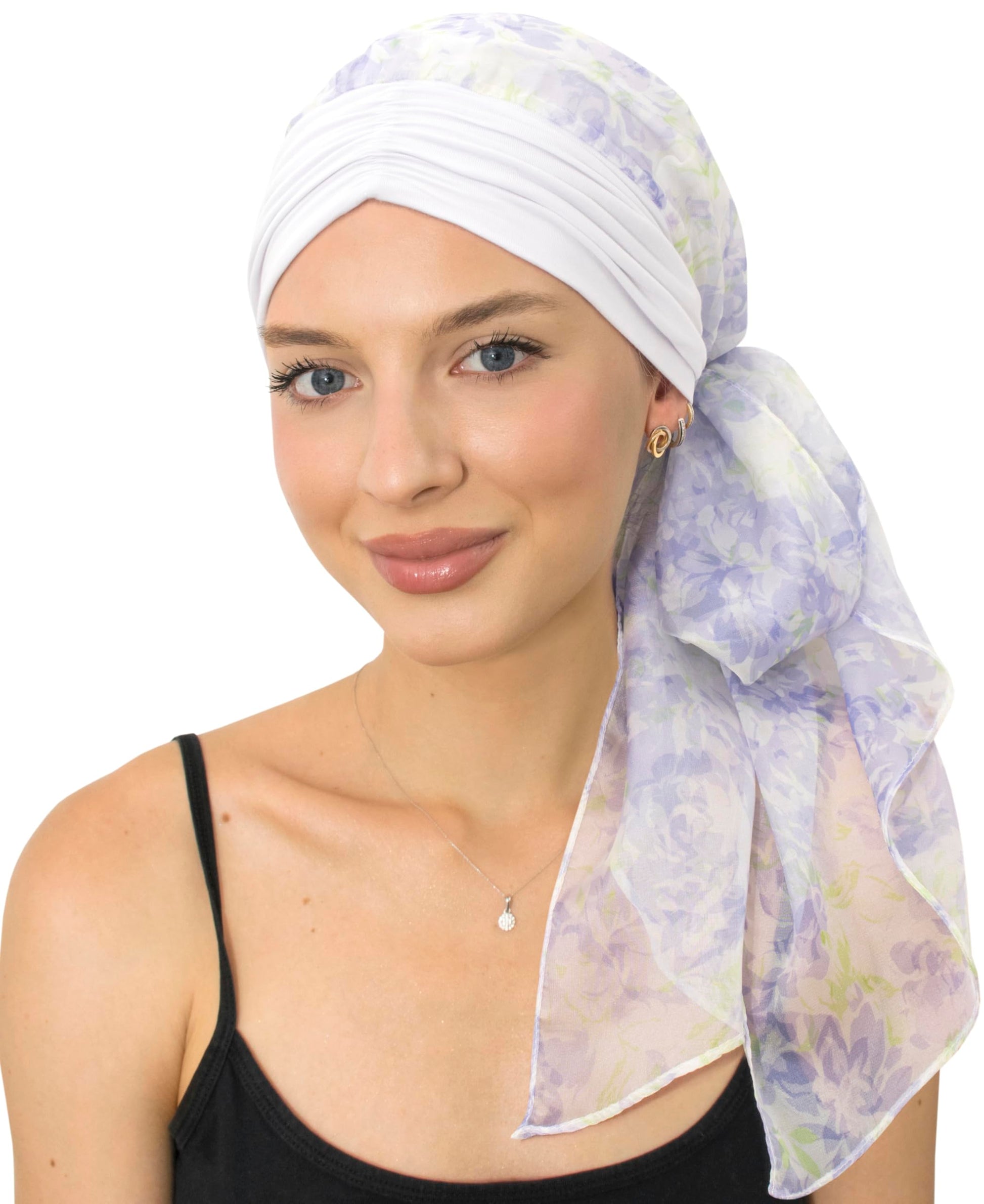 CAPLORD Head Scarf for Women Skull Cap Chemo Patients Headwear Cancer Hair Loss Scarf Headwrap Cover Hat Turban Covering Wrap