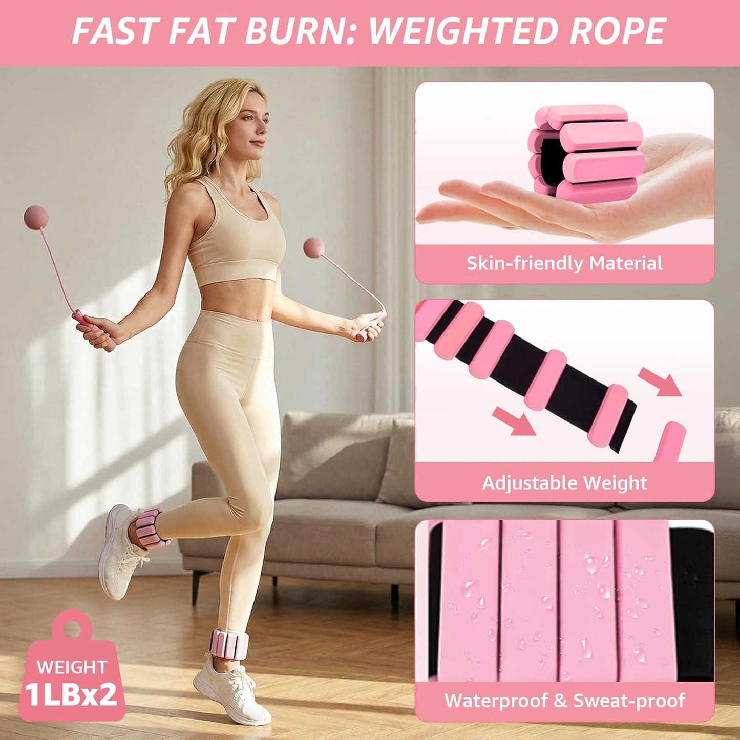 Home Pilates Kit 20 PCS, Pilates Equipment with Pilates Ring and Ball, 9 Level Resistance Bands, Jump Rope, Ankle Weights,Sliders & Grip Socks Accessories for Starter Home Workouts