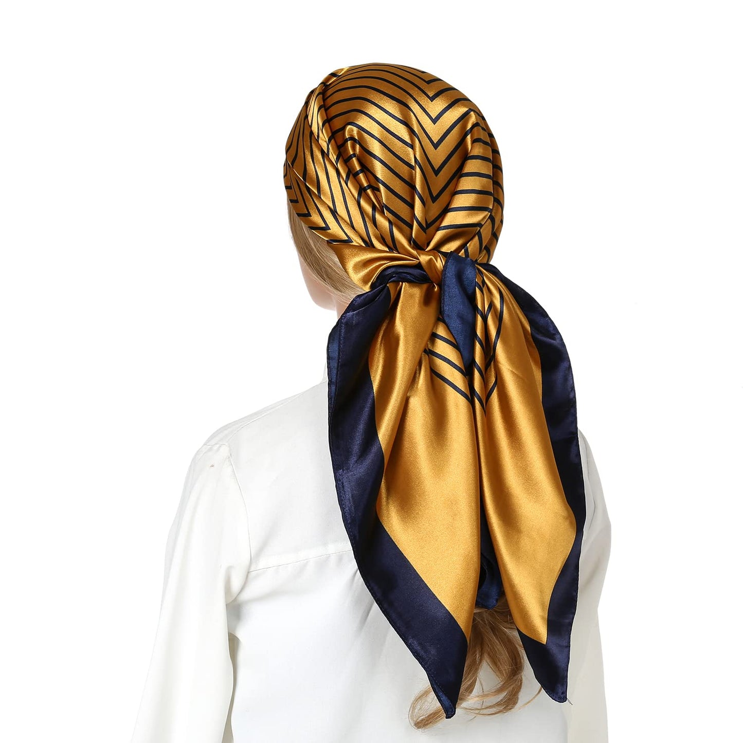 RIIQIICHY Head Scarf for Women Like Silk Satin Scarf for Hair Wrapping at Night Bandana Square Scarf for Sleeping 35 Inch