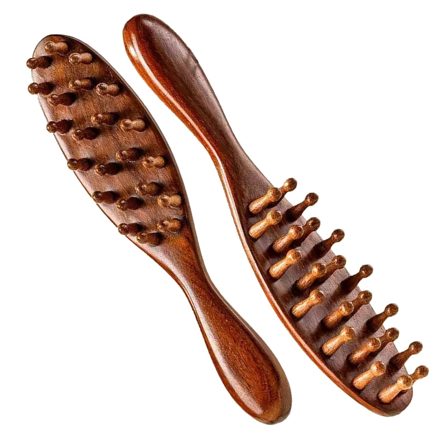Locsanity Natural Sandalwood Locs Brush – Ergonomic Dreadlock Detangling Hairbrush with Natural Bristles for Twists & Loc Maintenance – Compact Travel Size & Durable Styling Tool for Men & Women
