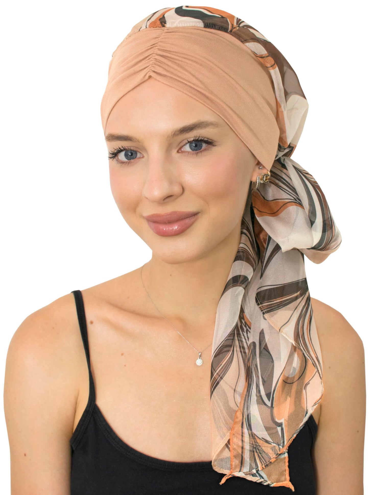CAPLORD Head Scarf for Women Skull Cap Chemo Patients Headwear Cancer Hair Loss Scarf Headwrap Cover Hat Turban Covering Wrap