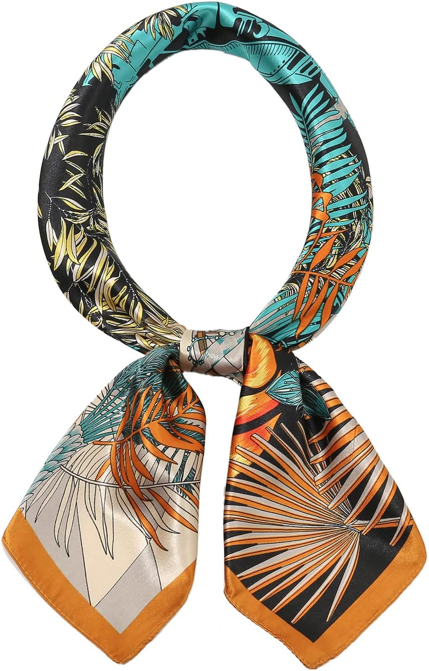 RIIQIICHY Head Scarf for Women Like Silk Satin Scarf for Hair Wrapping at Night Bandana Square Scarf for Sleeping 35 Inch