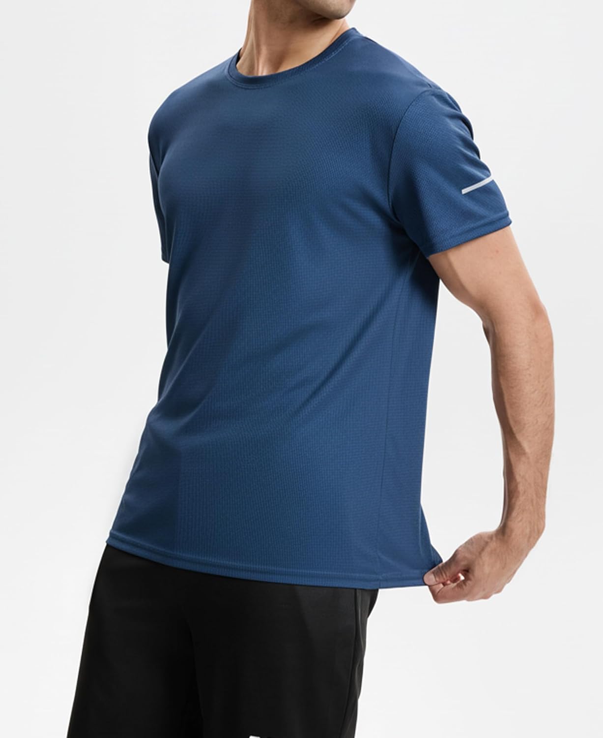 5 Pack Workout Shirts for Men Dry Fit Gym Shirts Short Sleeve Athletic Moisture Wicking T-Shirt