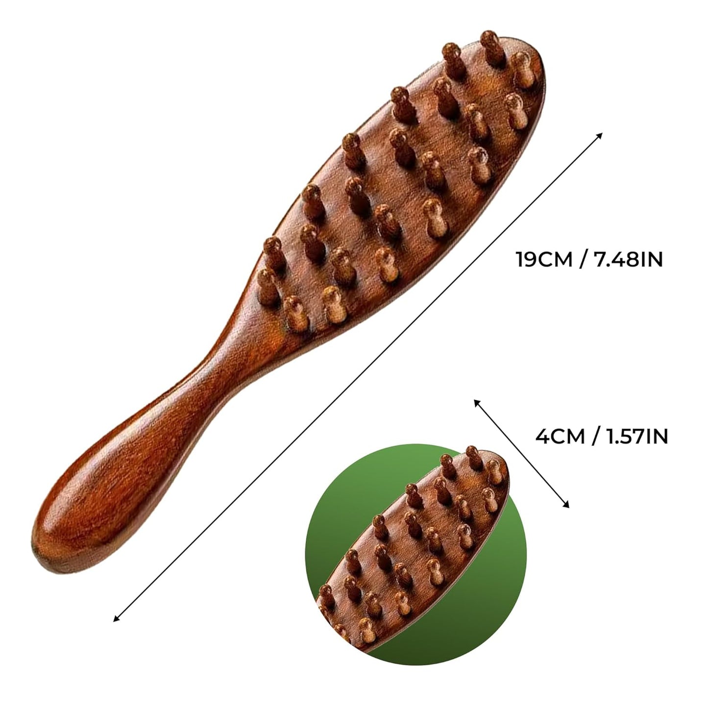 Locsanity Natural Sandalwood Locs Brush – Ergonomic Dreadlock Detangling Hairbrush with Natural Bristles for Twists & Loc Maintenance – Compact Travel Size & Durable Styling Tool for Men & Women