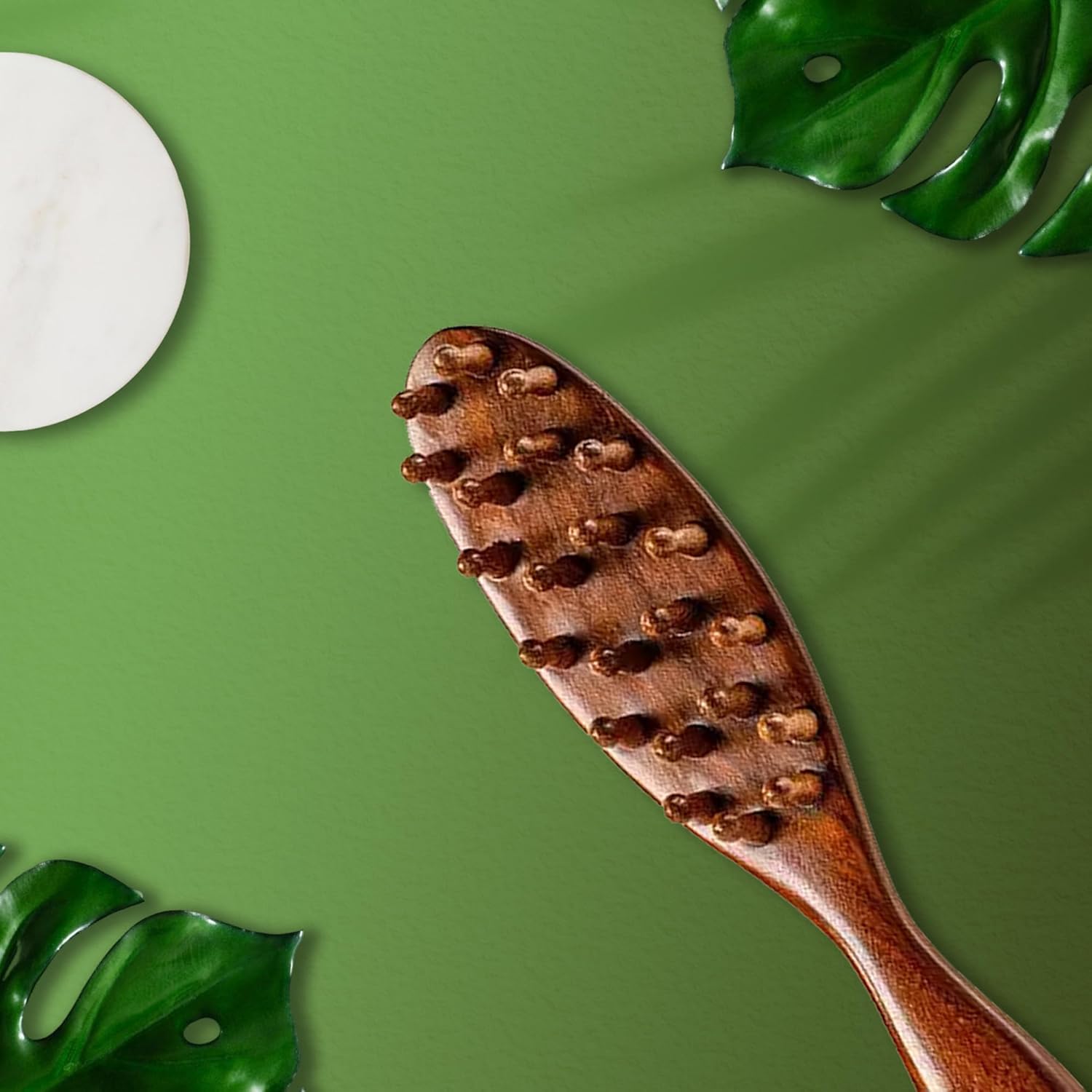 Locsanity Natural Sandalwood Locs Brush – Ergonomic Dreadlock Detangling Hairbrush with Natural Bristles for Twists & Loc Maintenance – Compact Travel Size & Durable Styling Tool for Men & Women