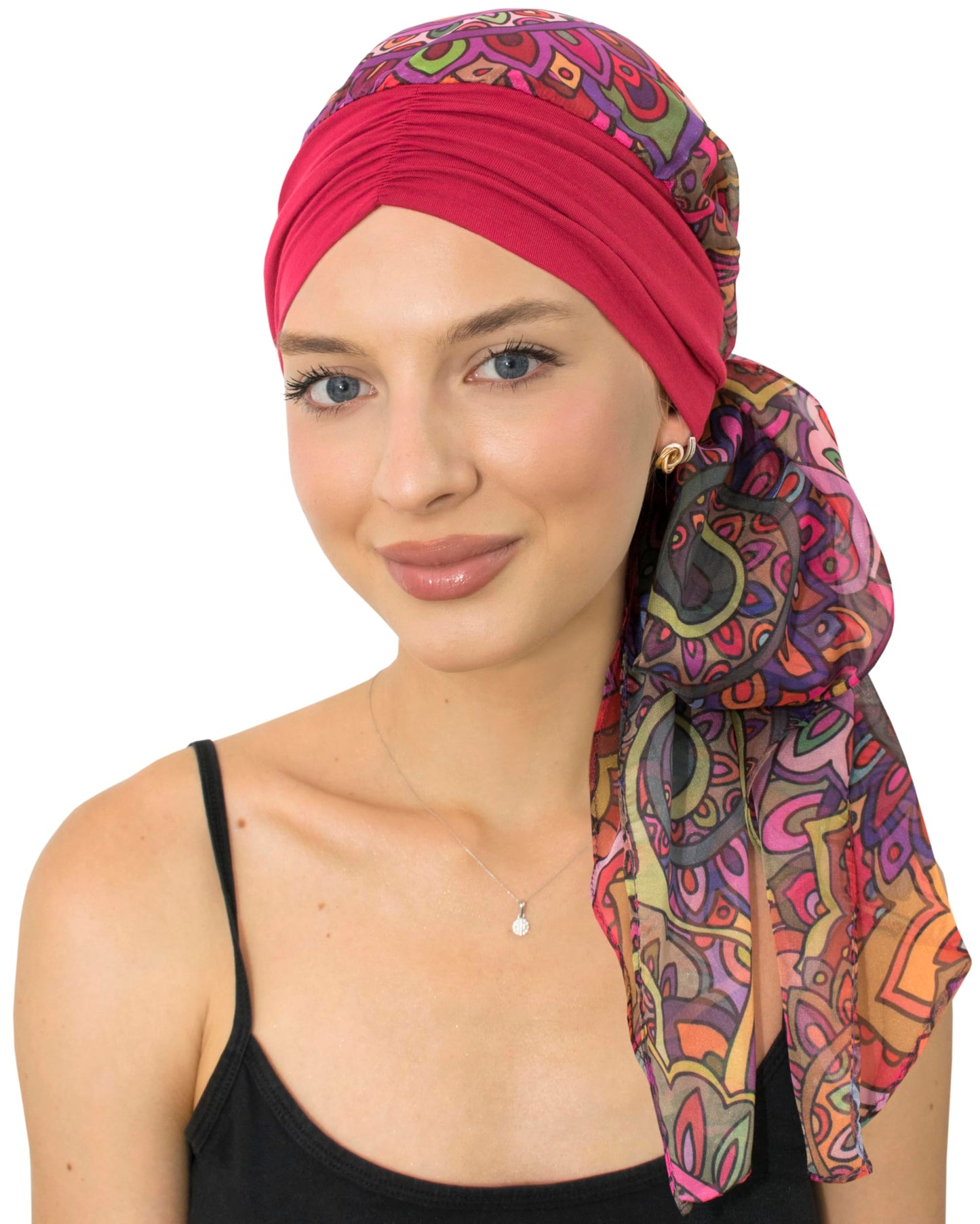 CAPLORD Head Scarf for Women Skull Cap Chemo Patients Headwear Cancer Hair Loss Scarf Headwrap Cover Hat Turban Covering Wrap