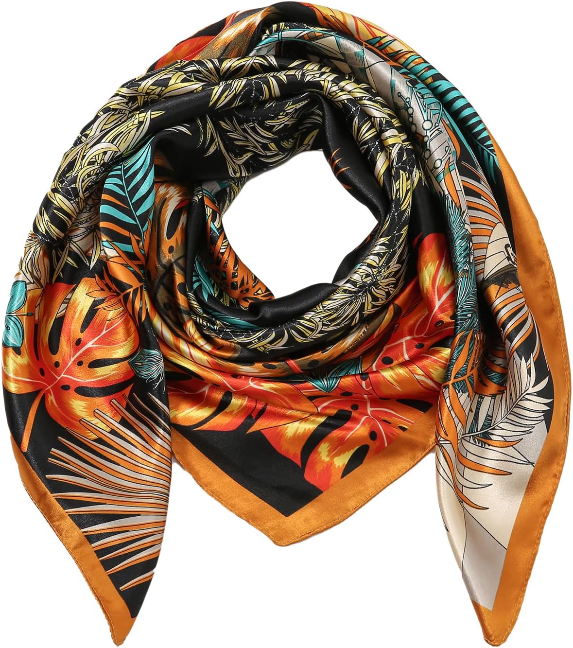 RIIQIICHY Head Scarf for Women Like Silk Satin Scarf for Hair Wrapping at Night Bandana Square Scarf for Sleeping 35 Inch