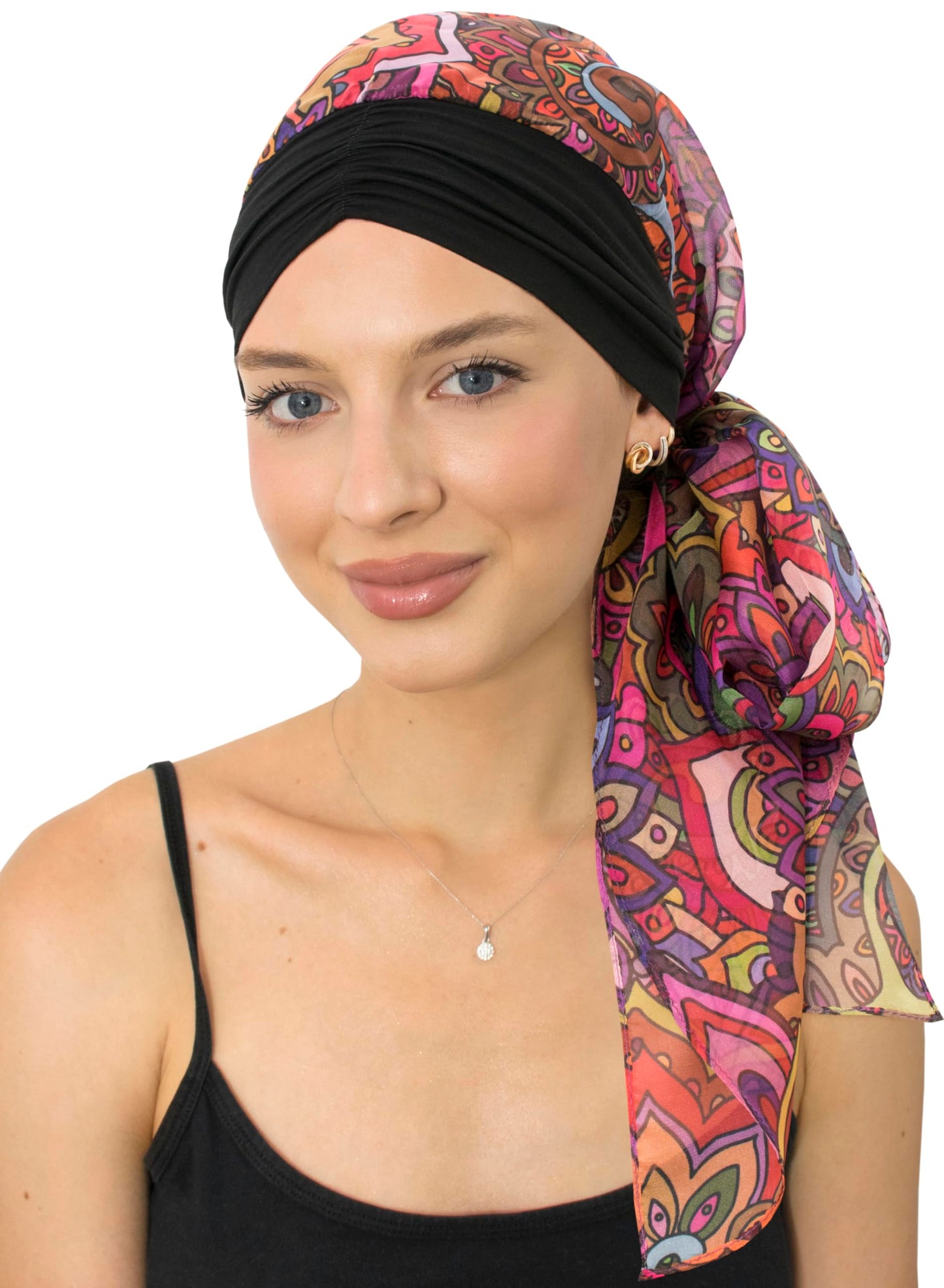 CAPLORD Head Scarf for Women Skull Cap Chemo Patients Headwear Cancer Hair Loss Scarf Headwrap Cover Hat Turban Covering Wrap